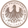 Niemcy, Medal - Sztabka, Zabytek Frankfurt Ag 999 PROOF