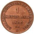 Schleswig Holstein, 1 Sechsling 1850 Cu