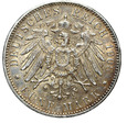 Niemcy. Kaiserreich, Wuerttemberg, 5 Marek 1908 Ag