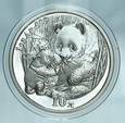 Chiny. 10 Yuan 2005 Panda 1 Oz Ag 999