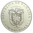 Panama, 20 Balboas 1974 Simon Bolivar  Ag