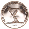 Mongolia, 500 Tugrik 2001 Olimpiada Łyżwiarstwo Szybkie Ag