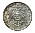 Niemcy. Kaiserreich, Wuerttemberg, 3 Marki 1914 Ag