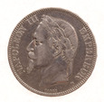 Francja, 5 Franków 1870 Napoleon III Ag