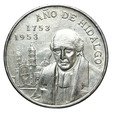Meksyk, 5 Pesos 1953 Miguel Hidalgo Ag