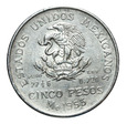 Meksyk, 5 Pesos 1953 Miguel Hidalgo Ag