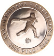 Hiszpania, 2000 Pesetas 1990 Olimpiada Sport Pelota Ag 