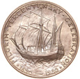 USA, Half Dollar 1920 D Pielgrzym Żaglowiec Ag
