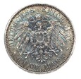 Niemcy. Kaiserreich, Prusy, 5 Marek 1906 Wilhelm II Rzadszy Rocznik Ag