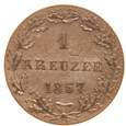 Niemcy. Frankfurt, 1 Krajcar 1857 Ag