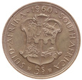 RPA, 5 shillings 1960  Unia Południowo afrykańska Ag 