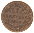Niemcy. Hesja, 1 Krajcar 1858 Ag