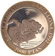 Hiszpania, 2000 Pesetas 1992 Olimpiada Sport Biegi Ag 
