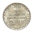 Szwajcaria, 5 franków 1944 Rocznica Bitwy St. Jakob Ag 