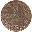 Nassau, 3 Kreuzer 1833 Wilhelm Ag