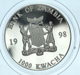 Zambia, 1000 Kwacha 1998 Kolor Waluta Europejska