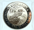 Australia, 2 Dolary 1992 Kookaburra 2 Oz Ag 999