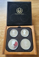 Kanada, Zestaw 4 sztuk monet 5 i 10 Dolarów 1975 Olimpiada PROOF