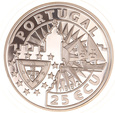 Portugalia, 25 Ecu 1992 D. Joao II Fregata Marynistyka Ag