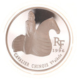 Francja, 10 Franków 1/2 Euro 1996 Chiński Kawalerzysta Ag 