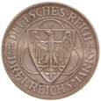 Weimar, 3 Reichsmark 1930 F Rheinstrom
