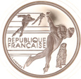 Francja, 100 Franków 1989 Olimpiada Łyżwiarstwo Szybkie Ag