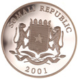 Somalia, 100 Shillings 2001 Olimpiada Biegi Ag