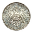 Niemcy. Kaiserreich, Saksonia, 3 Marki 1913 Wieża Ag