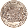 Niemcy, Medal - Sztabka Patrona Bawaria 1868-1968 Ag