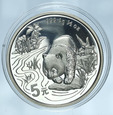 Chiny, 5 Yuan 1995 Panda Ag 1/2 Oz