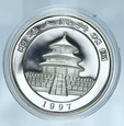 Chiny, 5 Yuan 1995 Panda Ag 1/2 Oz