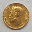 Złota moneta Rosja 5 rubli 1898 АГ