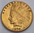 Złota moneta 10 dolarów Indianin 1932