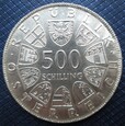 AUSTRIA 500 szylingów 1980