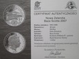 Nowa Zelandia 1 dolar 2007 Baza Scotta + certyfikat
