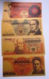 Repliki Polskich Banknotów Zdenominowanych w 1995r  pozłacane