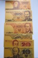 Repliki Polskich Banknotów Zdenominowanych w 1995r  pozłacane