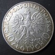 10 złotych 1932 bez zn. Jadwiga Głowa Kobiety