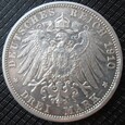 3 marki 1910 G Badenia Fryderyk II