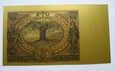 Repliki Polskich Banknotów Obiegowych z lat 1920-1939  pozłacane