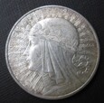 10 złotych 1932 bez zn. Jadwiga Głowa Kobiety