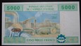 Afryka Centralna 5000 francs 2002