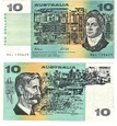 AUSTRALIA 10 Dollars 1974-91 P45 stan XF