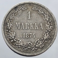 318. Finlandia - 1 markka - 1874r.-(Ag)