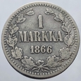 315. Finlandia - 1 markka - 1866r.-(Ag)