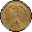 Austria, 25 Szylingów 1927 rok, NGC MS 65PL, /K11/