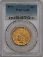 USA, 10 Dolarów Indian Head 1910 rok, AU 58 PCGS