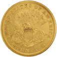 USA 20 Dolarów 1873 S rok  /F   / ok  AU 50