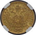 Austria, 1 Dukat 1878 rok, AU 58 NGC, /K3/