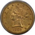 USA, 10 Dolarów Liberty Head 1903 S rok, MS 61 PCGS